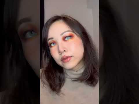 Pumpkin Spice Latte Look | Oden's Eye Christmas Day Palette 🎃☕️ #shorts