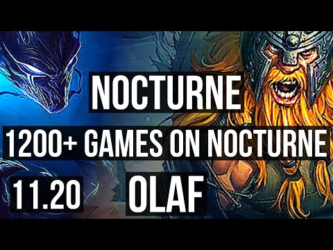 NOCTURNE vs OLAF (JUNGLE) | 3.9M mastery, 1200+ games, 5/3/12 | EUW Master | v11.20