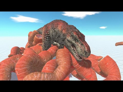 DINOSAUR TYRANNOSAURUS REX VS ALL OTHER UNITS - ANIMAL REVOLT BATTLE SIMULATOR