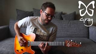 Video thumbnail for Gray Guitars presents the Grayling Model - T-Style meets 335 with Bare Knuckle P90s by Gray Guitars