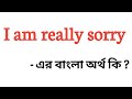 I am really sorry meaning in bengali || I am really sorry এর বাংলা অর্থ কি || Daily use senten