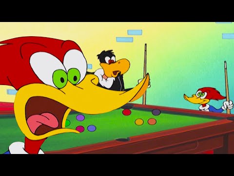 Buzz Tricks Woody at Pool   | Woody Woodpecker