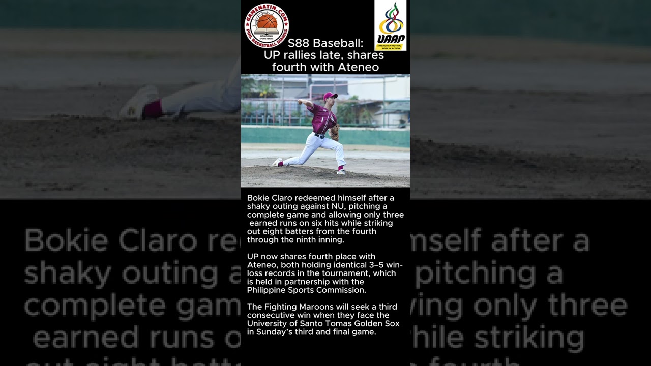 UAAP Men's Baseball: UP routs Ateneo to bounce back into contention
