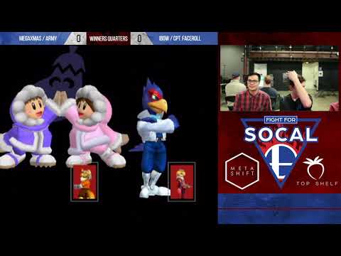 Fight For SoCal 2- ARMY / MegaXmas (Blue) VS Captain Faceroll / iBDW (Red) - SSBM - Winners Quarters