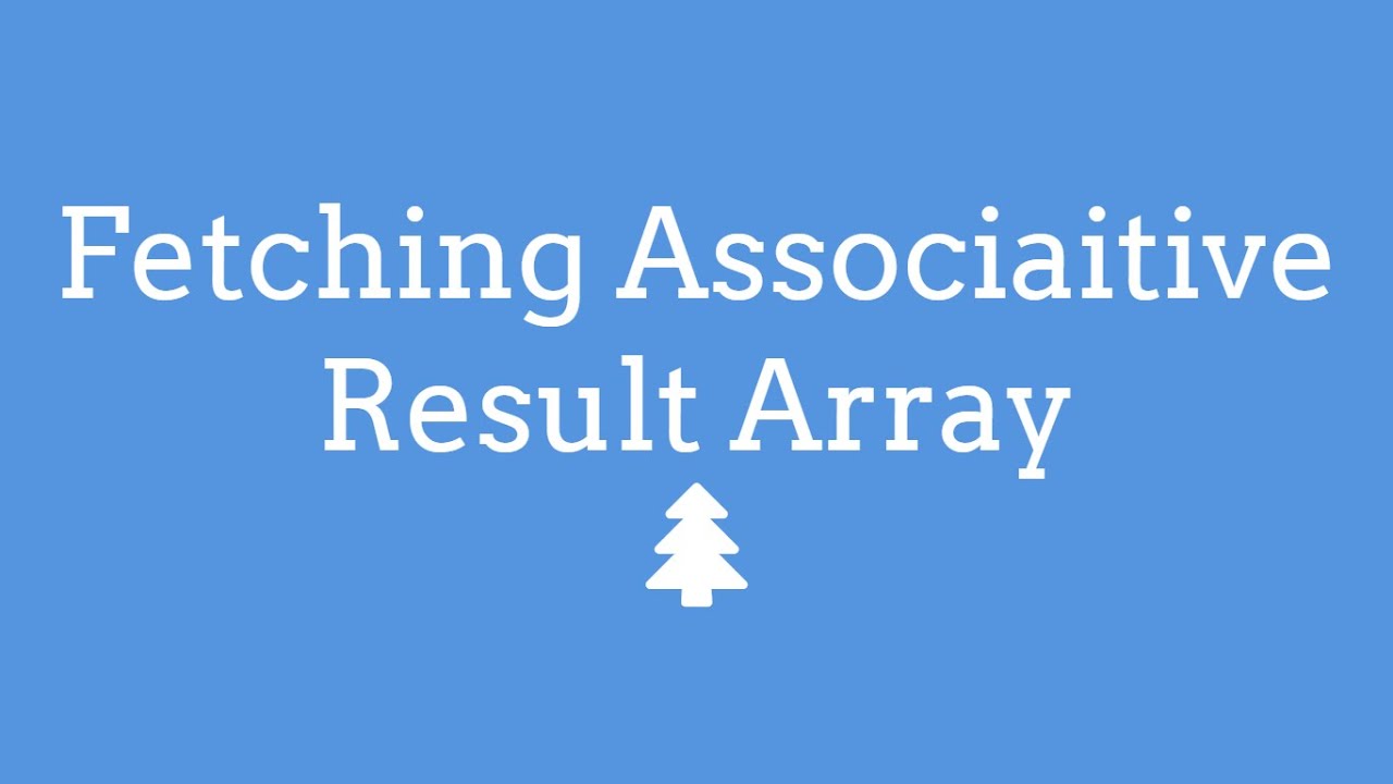 Fetching Associative Result Array PHP MySQLi OOP - TheMindSpeaks