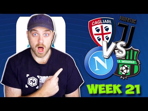 SERIE A WEEK 21 PREDICTIONS & TIPS | CAGLIARI VS JUVENTUS, NAPOLI VS SASSUOLO & UDINESE VS INTER