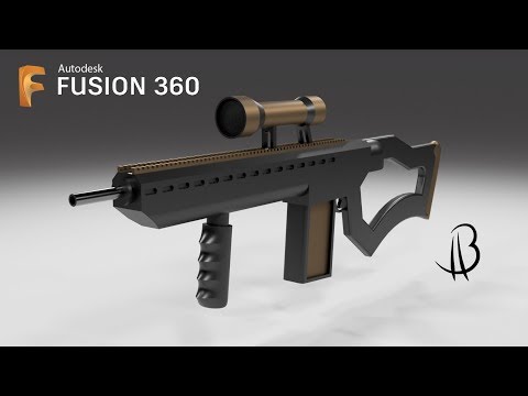 Weapon Design Speedrun 2 - Using Autodesk Fusion 360 - rifle