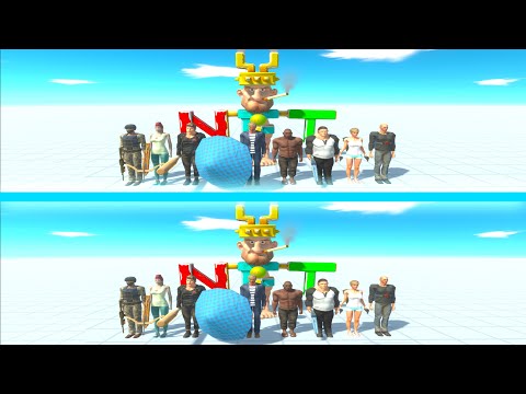 MODERN HUMANS Team vs MODERN HUMANS Team - Animal Revolt Battle Simulator ARBS