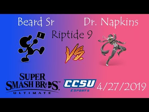 Riptide 9 CCSU Smash Ultimate - (Grand Finals) Beard Sr (Game & Watch) vs Dr. Napkins (Sheik)