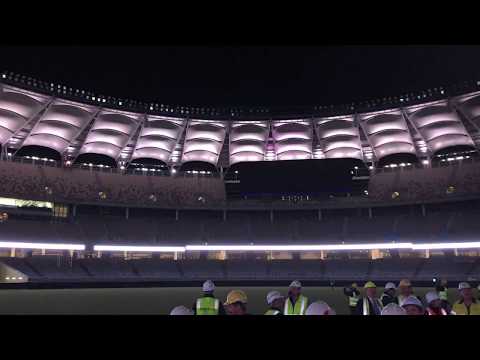 Probando el impresionante sistema de iluminación en el nuevo estadio de Perth hqdefault - Probando el impresionante sistema de iluminación en el nuevo estadio de Perth