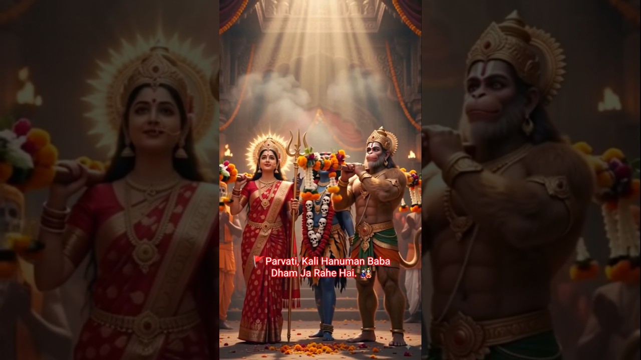 🚩Parvati, Kali, Hanuman Baba Dham Ja Rahe Hain 🕉 #sorts #bhakti #viral #kali #durga #hanuman
