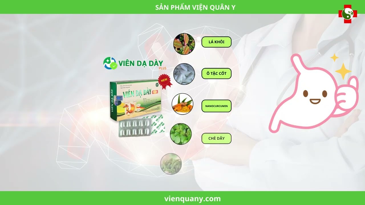Viên Dạ Dày Plus Học Viện Quân Y (3 Vỉ x 10 Viên) - Hỗ Trợ Điều Trị Các Bệnh Lý Đường Tiêu Hoá