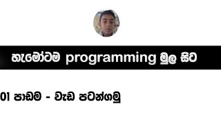 Sinhala Programming Basics lesson 01 @mrlhru