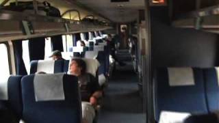 preview picture of video 'Empire Builder eastbound - Walking Lounge to rear Sleeper window 2009-09-06'