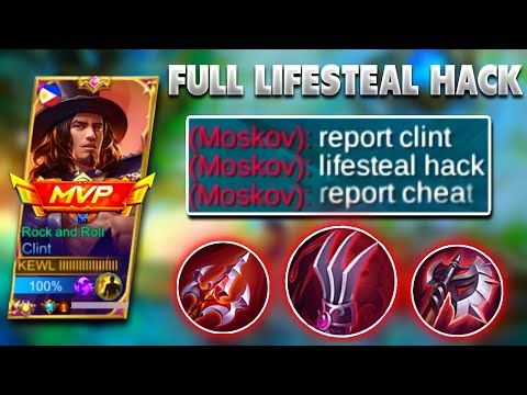 CLINT "RED 1 HIT = FULL HP" | CLINT LIFESTEAL HACK BUILD!🔥 | MYTHICAL GLORY INSANE GAMEPLAY - MLBB
