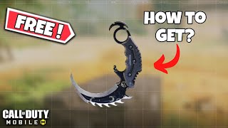 How to get this Karambit-Phases skin for *FREE* in COD Mobile