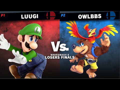 WaveSmash 8 Losers Finals - Luugi (Luigi) VS OwlBBs (Banjo & Kazooie