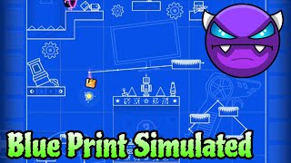 Blue Print Simulated by MadManga 100% (Platformer Easy Demon) - Geometry Dash 2.2