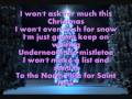 All I want for Christmas Lyrics 