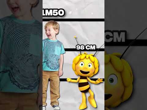 La VRAIE TAILLE de ces PERSONNAGES de DESSINS ANIMÉS #shorts