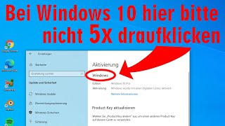 Windows 10 👉 bitte nicht 5x auf \