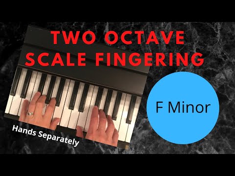 Piano Scales:  F Minor, Two Octaves.  An Easy Technique to Lock in Your Fingering For Both Hands!