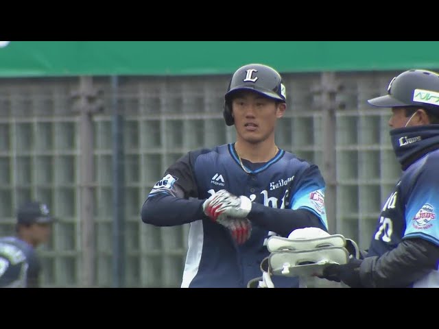 【5回表】ライオンズ・牧野翔矢 逆方向へはじき返すタイムリーヒット!! 2022年2月23日 福岡ソフトバンクホークス 対 埼玉西武ライオンズ