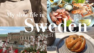 Vlog.51|食べ尽くし北欧生活🇸🇪|海の幸丸食べの旅🦐|元気の源グルメ