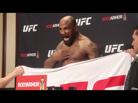 Yoel Romero defiantly yells at UFC 248 official weigh-ins: “How many years?”