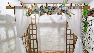 Como Decorar um PERGOLADO para CASAMENTO Simples e Barato | Passo a Passo Fácil com Flores e Tecidos