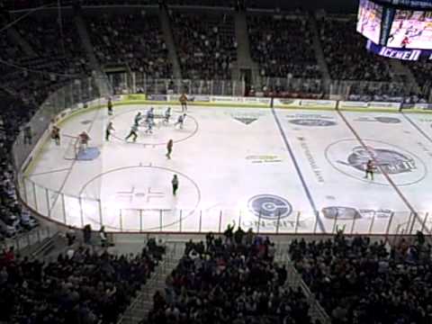 Evansville IceMen 2011-12 Home Opener - First IceMen Goal
