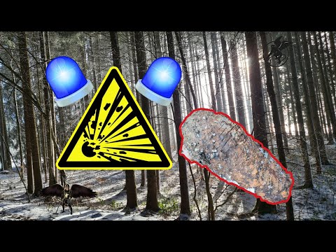 Sondeln/Granatenfund mit Polizeieinsatz