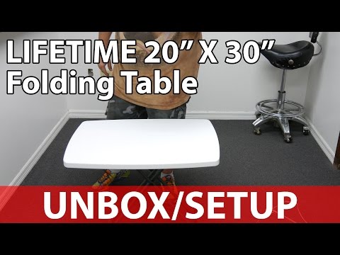 Lifetime 28241 Folding Personal Table, 30 by 20 Inch, White UNBOXING