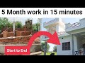 150 Days Work in 15 Minutes -Step By Step Complete House Construction | 1000sqft house Timelapse