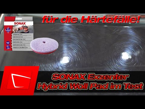 SONAX HybridWollPad - für die Härtefälle - Autolack polieren mit Exzenterpoliermaschine
