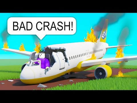 I Fly a FULL Plane on Roblox BUT Crash at HIGH Speed