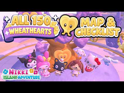 All 150 Wheatheart Locations WITH MAP & CHECKLIST 💛 Hello Kitty Island Adventure Guide