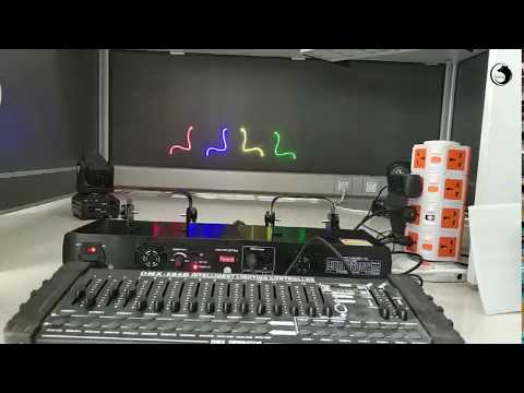 U`King 460mW 4 Lens 4 Beam RGPY DMX 7CH Laser Light