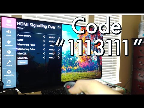 LG CX 48" OLED Secret Menu Code "1113111"