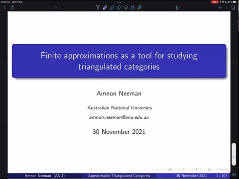 Finite approximations as a tool for studying triangulated categories - Amnon Neeman (ANU, Canberra)