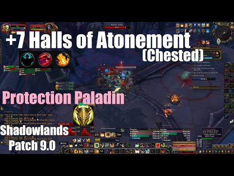 +7 Halls of Atonement Chested - Kyrian Protection Paladin PoV - World of Warcraft Shadowlands