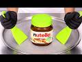 Vegan Nutella Ice Cream Rolls Satisfying Visual ASMR