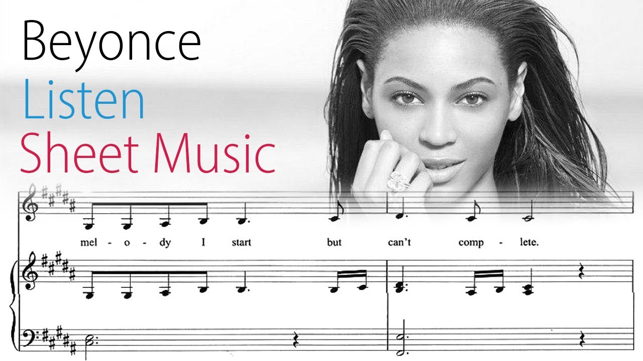 Listen by Beyonce Sheet Music HQ 720PX