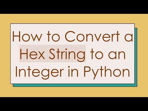 Python How To Convert Hex String To Int