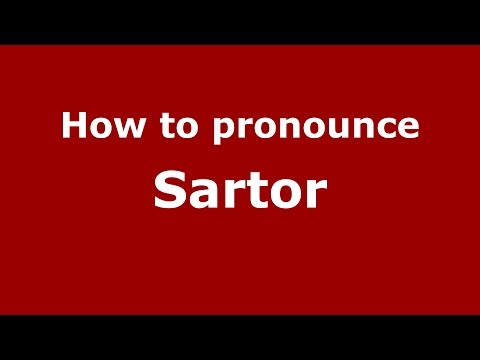 How to pronounce Sartor (Spanish/Argentina) - PronounceNames.com