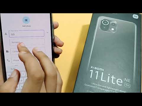 Xiaomi 11 lite ne 5G contact number setting | How to add contact number | save contact number
