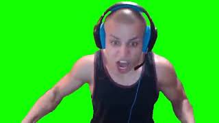 Angry gamer green screen meme template