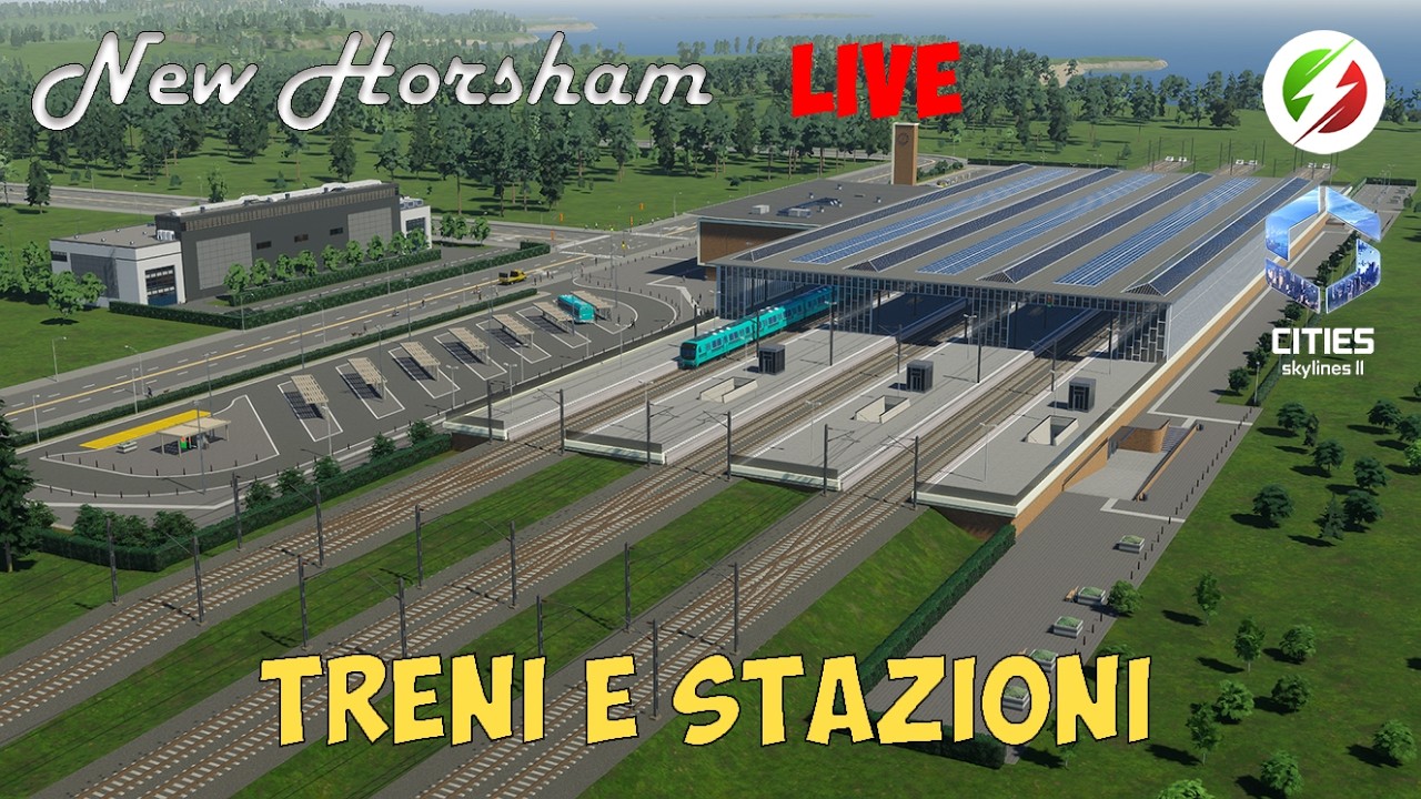 Treni e Stazioni in New Horsham su Cities Skylines 2 | LIVE