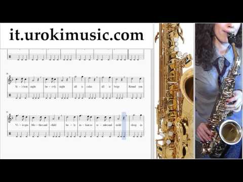 Corso di Sassofono Tenore Silent Night Tablature Tab Parte#2 um-b276