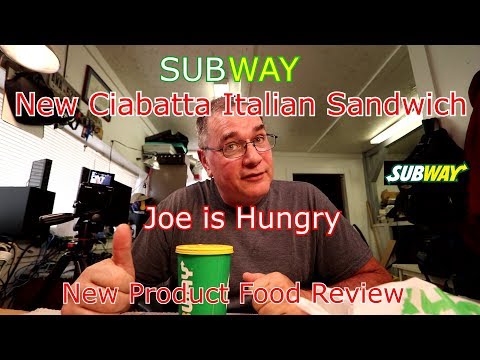 SUBWAY New Ciabatta Italian Sub Sandwich Joe is Hungry Food Review Fairmount Ga